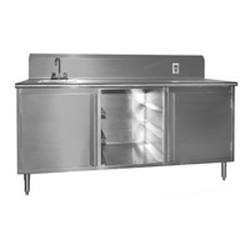 [Discontinued] 30" x 144" Spec-Master&reg; Beverage Counter with Rolled Front Edge and Sink On Left End, #SMS-88-BEV30144SE-10BS/L