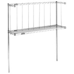 [Discontinued] 14" x 96" Table Mounted Boat Rack. Includes: Pair of 54" Posts. One 3-Sided Truss Frame. One Wire Shelf. Leg/Gusset Clamp Brackets, Included, Allow for Overshelf Legs To Attach, #SMS-88-BRT8