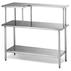 12" x 60" Table Mounted Shelf, Left Side Model, #SMS-88-MOS1260L