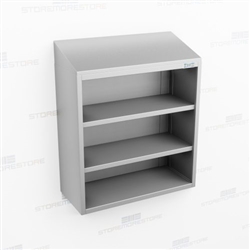 Open Stainless Storage Casework | Overhead Wall Hung Cabinet