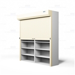 Locking Universal Shelving Doors, Front Mounted (Fits 126-1/8"-132" W x 100-1/8"-124"H Shelving), #SMS-89-124132FRT
