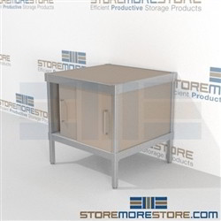 Mail consoles are a perfect solution for literature fulfillment center built for endurance and is modern and stylish design all consoles feature modesty panels located at the rear L Shaped Mail Workstation Doors to keep supplies, boxes and binders hidden