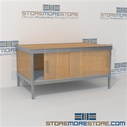 Increase employee accuracy with mail sorting consoles with lower doors all aluminum structural framework and comes in wide range of colors all consoles feature modesty panels located at the rear In Line Workstations Easily store sorting tubs underneath