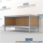 Increase efficiency with mail room workbench with bottom storage shelf all aluminum structural framework and is modern and stylish design aluminum frames eliminate exposed edges and protect laminate work surfaces Full line for corporate mailroom Hamilton