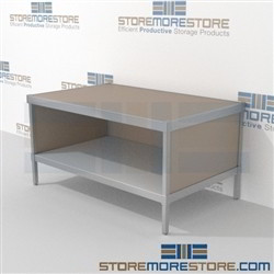 Maximize your workspace with mail center rolling table with lower shelf built for endurance and comes in wide selection of finishes quality construction Over 1200 Mail tables available Let StoreMoreStore help you design your perfect mail sorting system