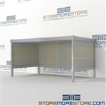 Improve your company mail flow with mail center adjustable workstation durable design with a strong frame and comes in wide selection of finishes built using sustainable materials L Shaped Mail Workstation Perfect for storing mail machines and scales
