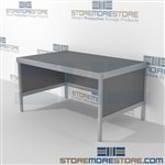 Mailroom work table is a perfect solution for outgoing mail center durable design with a strong frame with an innovative clean design ergonomic design for comfort and efficiency Back to back mail sorting station Specialty tables for your specialty needs