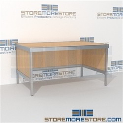 Mail room adjustable sort consoles are a perfect solution for internal post offices strong aluminum framed console and is modern and stylish design quality construction 3 mail table depths available Let StoreMoreStore help you design your perfect mailroom