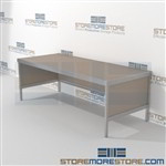 Improve your company mail flow with mail desk sort built strong for a long durable work life and is modern and stylish design pin cam locking system safely secures sort module at any position on the console In Line Workstations Mix and match components