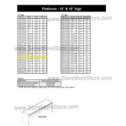 Closed Back Platform 59-13/16"w x 16-7/8"d x 12"h, #SMS-90-E601612