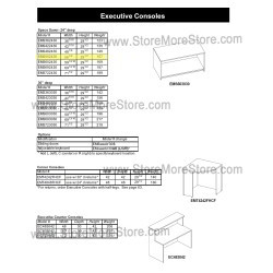 Mail Console w/Shelf 56-1/8"w x 24-3/4"d x 30"h, #SMS-90-EMS552430