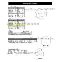 Mail Console w/Shelf 56-1/8"w x 30"d x 30"h, #SMS-90-EMS553030