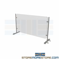 Movable Desk Sneeze Guard Transparent Partition Acrylic Hygiene Panel Kit