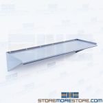 Stainless Steel Wall Mount Shelf 54" x 18" Cleanroom Storage Rack WS-1854