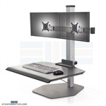Sit or Stand Adjustable Height Monitor and Keyboard Stand