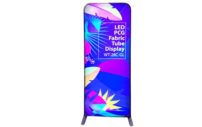 36x90" LED Janus Tension Fabric Display graphic package.  Easy-to-transport, fast turn around time, quick shipping, great price.