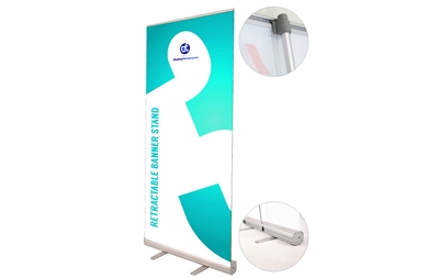 Never Fall Retractable Banner Stand 33.5x80"