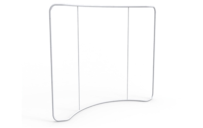 8ft Tension Fabric Display - Slim Wave (Hardware Only)