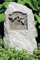 Hummingbird Welcome Stone