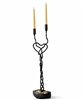 Handmade Iron Candle Holder - One Heart