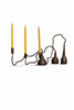 Handmade Iron Candle Holder - Cats in Wind Set of 3