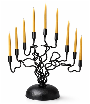 Handmade Iron Tree of Light Menorah