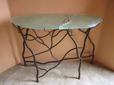 Organic Half Moon Accent Table