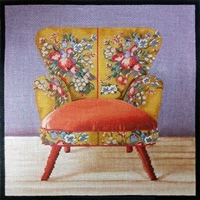 1076b Boho Orange Chair