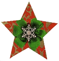 112a Red Snowflake Star