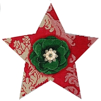 112c Red Damask Star