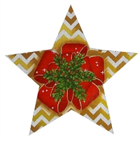 115c Red Bow Tree Topper Star