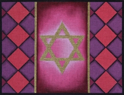 393b Pink and Purple Diamond Tallit Bag