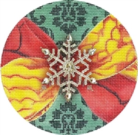 CO-20d Snowflake Christmas Ball w/ Jewel