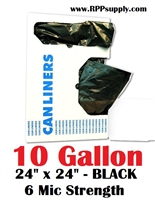 10 Gallon Garbage Bags Can Liners 10 GAL Trash Bags Black