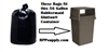 56 Gallon Trash Bags for Rubbermaid GLUTTONÂ® 56 Gal Garbage Cans - 43 x 47 - 43"W x 47"L 2-MIL BLACK 100ct