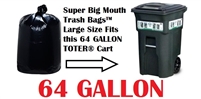 64 Gallon Trash Bags 64 GAL Garbage Bags Can Liners