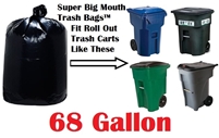 68 Gallon Trash Bags Super Big Mouth Trash Bagsâ„¢ Large Industrial 68 GAL Garbage Bags Can Liners