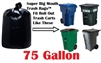 75 Gallon Trash Bags Super Big Mouth Trash Bags Large Industrial 75 GAL Garbage Bags Can Liners
