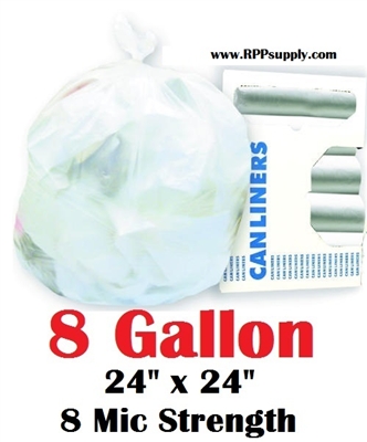 8 Gallon Garbage Bags Can Liners 8 GAL Trash Bags