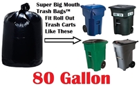 80 Gallon Trash Bags Super Big Mouth Trash Bags Large Industrial 80 GAL Garbage Bags Can Liners