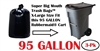 95 Gallon Trash Bags Super Big Mouth Trash Bags X-Large Industrial 95 GAL Garbage Bags XL Can Liners Extra Large