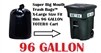 96 Gallon Trash Bags Super Big Mouth Trash Bags X-Large Industrial 96 GAL Garbage Bags XL Can Liners Extra Large