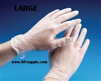 Disposable Powder Free Vinyl Daycare Gloves 10 x 100ct LARGE