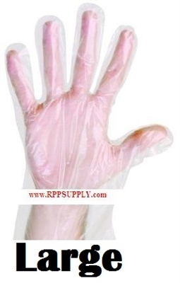 Disposable Powder Free Plastic Daycare Gloves 10 x 10 x 100ct LARGE