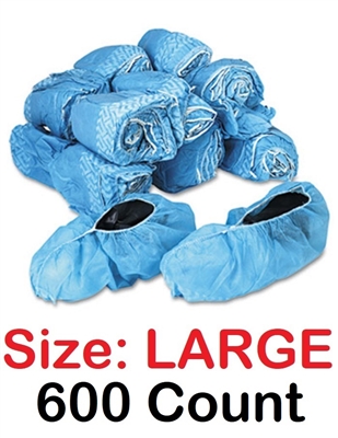 Realtor Open House & Estate Sale Shoe Covers Booties w/ Anti-Skid Protection - BULK 600 Count LARGE