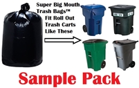 Super Big Mouth Trash Bags X-Large Industrial 64 65 95 96 GAL Garbage Bags XL Can Liners Extra Large