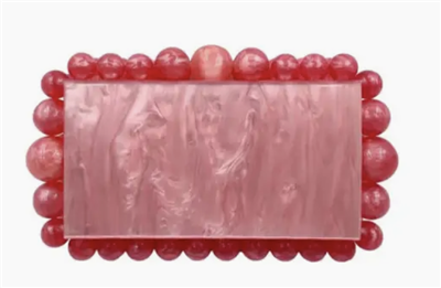 Bubblegum Pink Acrylic Cava Clutch