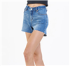Women's high rise 3.5" in sand blue 5 pocket denim shorts