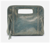 Women's HOBO Bags Evergreen Metallic Leather Clutch Handbag.