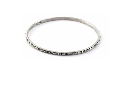 Indiri Collection Sterling Silver Beaded Bangle Bracelet